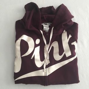 Victoria's Secret PINK Hoodie Sweater Maroon M